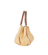 Mia Shoulder Bag, £295, Handbags, Brown/Yellow, Leather/Straw, Side view